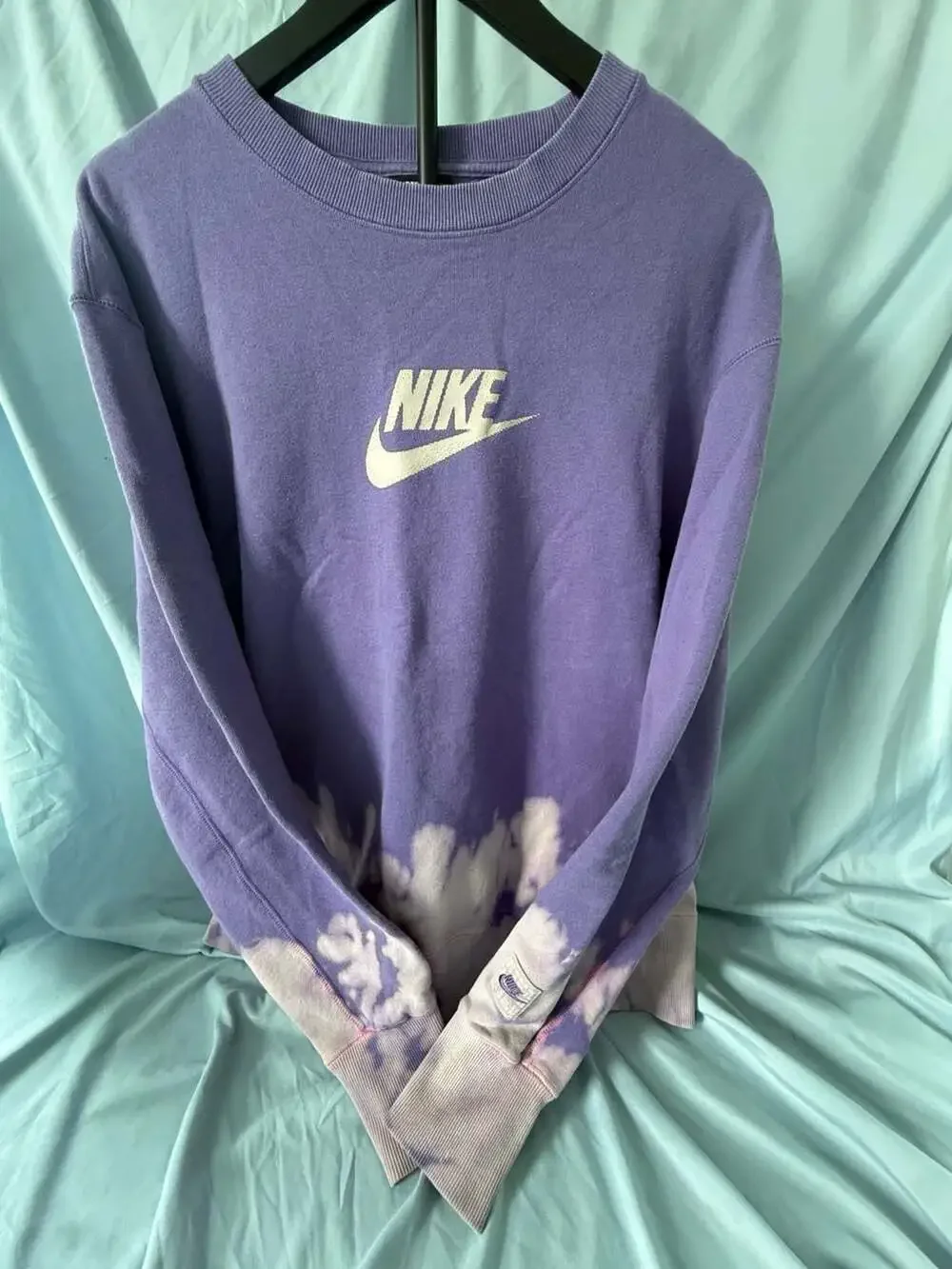 Nike Sportswear Unity French Terry Crewneck Sweatshirt Purple Acid Wash